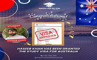 Congratulations! Haseeb Shoukat was granted an Australia Study Visa. Wishing you a bright future ahead! 