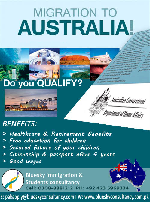 Bluesky Immigration Pakistan Australian Registered Agent - 